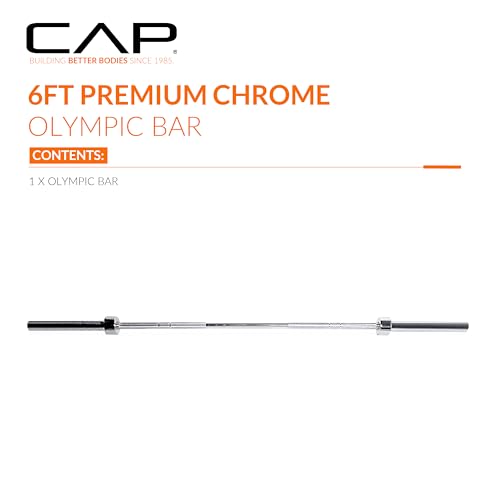 Image of CAP Olympic Barbell - 5FT, 6FT, & 7FT Strength Training Weight Bars, Multiple Options