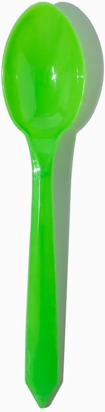 UNIQ Green Disposable Dessert Ice Cream Spoons – Medium Weight Plastic Spoons for Ice Cream, Frozen Yogurt, Gelato & Desserts – Durable Polypropylene Dessert Spoons – 1000 Count