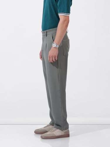 Image of The Indian Garage Co Men Loose Tapered Solid Mid-Rise Stretchable Gurkha Pants