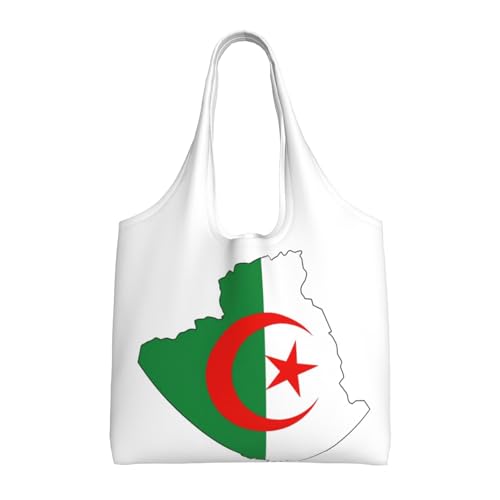 Sac fourre-tout toile Algérie noir, le cabas idéal des mamans pour les courses et les sorties