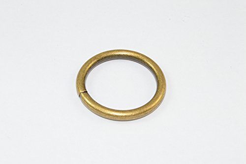 ONESTOPDIY.COM 20 X 25mm Antique Brass Plated Steel Curtain Drape Rod Rings