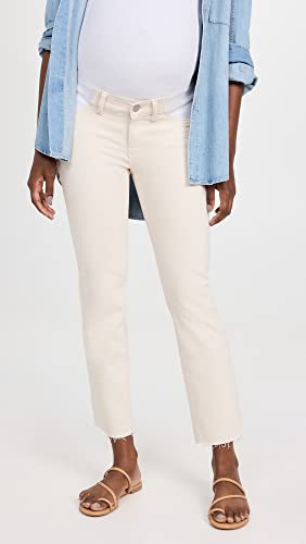 Dl1961 Women's Patti Straight Maternity Jeans, Ecru, Off White, 28 #TOP1