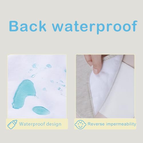 Baby Bibs - 6 Pack Waterproof Cotton Bibs with Snap, Soft and Thick Absorbent Drooling, Teething Bibs for Easy Use4