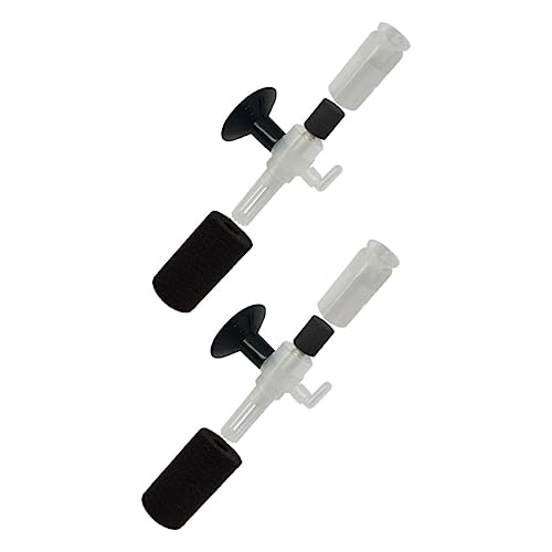 POPETPOP - POPETPOP 2 Pièces Aérateur D'aquarium Poisson Filtre D'aquarium Filtre Submersible Vide Décorations D'aquarium Éponge Filet De Pêche Mini Aquarium Titulaire Pompe Pompe Test Black Plastique