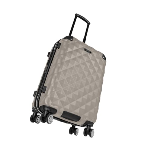 Image of Kenneth Cole REACTION Diamond Tower Collection Lightweight Hardside Expandable 8-Wheel Spinner Travel Luggage, Rye, 28-Inch Checked