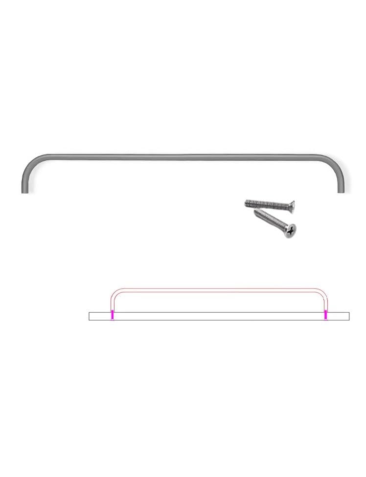 Barre de protection aluminium 8mm pour étagère cuisine