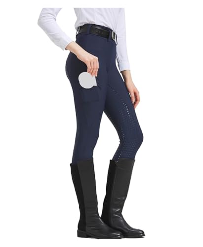 Pantalon d'équitation femme legging silicone antidérapant coupe ajustée