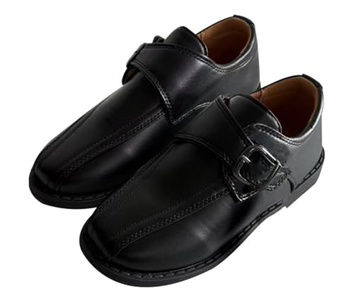 Chaussures habillées garçons seniors anti-chute et confortables à boucle