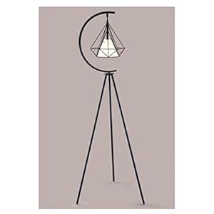 Flashing Triangolo in ferro battuto Diamante Lampada da terra Lampade da terra Nordic Soggiorno Divano Decor Lampada da terra (Color : B, Size : As the picture shows)