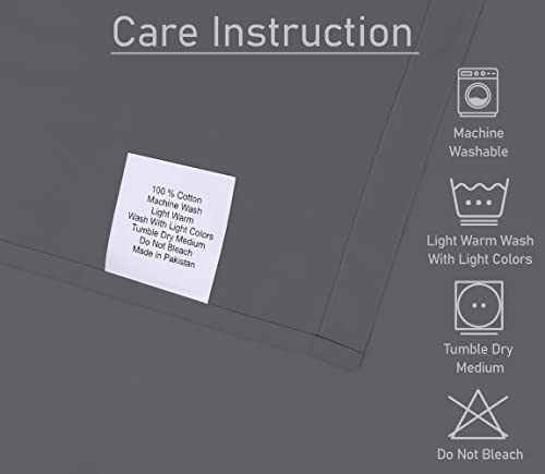 Ruvanti 100% Cotton Sheets For Queen Size Bed - Crispy Cooling Percale Sheets - Breathable & Durable Queen Sheet Set - 16 Inches Deep Pocket Queen Size Sheets - Grey - 4 Pieces #TOP6