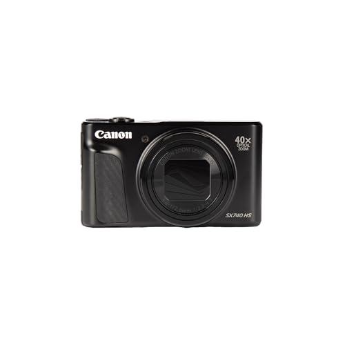 Canon Powershot SX740 HS Lite Edition - Cámara Compacta de 20.3 MP (40 x Zoom Óptico, 4K UHD, DIGIC 8, 5 Ejes, LCD Desplegable, 10 fps, Bluetooth, WiFi) Negro, 110.1 x 63.8 x 39.9 mm