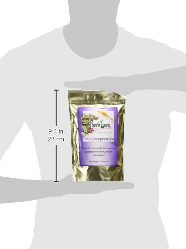 Herb Lore Preconception Fertility Tea For Women (60 Cups Loose Leaf) With Red Raspberry Leaf & Red Clover For Fertility, Herbal Fertility Cleanse Tea For Hormone Balance #TOP5