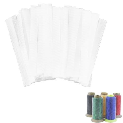 GORGECRAFT Red Protectora para Hilo de Coser de 100cm para Cepillos Cosméticos Malla Protectora para Carretes para Diferentes Tamaños de Máquinas de Coser Acolchar Bordar Y Bobinar Color Blanco.