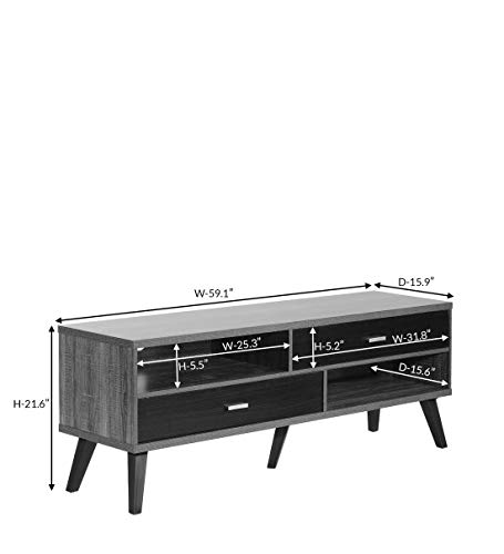 Image of Mintwud by Pepperfry - Mokuzai Wide TV Unit Cabinet in Oak Finish