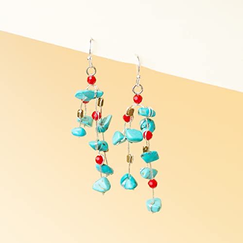 Handmade Vintage Earrings Turquoise Earring Drop Dangle Earrings For Women And Girls #TOP4