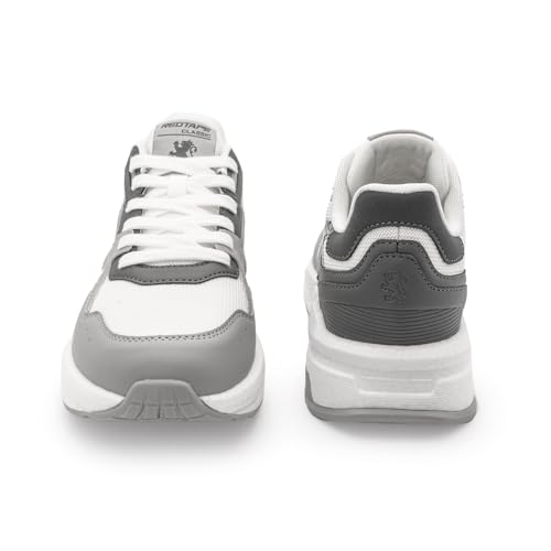 Image of Red Tape Men's Sneakers Black White Mesh Pu Round Toe Lace-Up