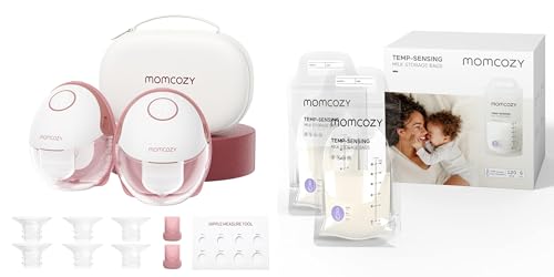 Momcozy M6 Tire-Lait Électrique Contre l'Engorgements et Sachets de Stockage Lait 180mL
