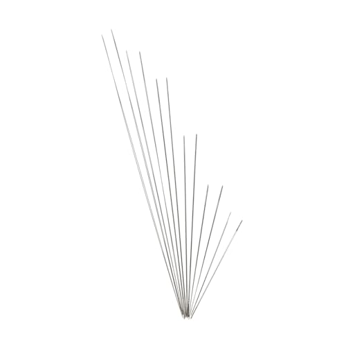 KONTONTY Superfine Beading Needles 12 Pcs Big Eye Beading Threads for Beads Long Needles for Craft Embroidery