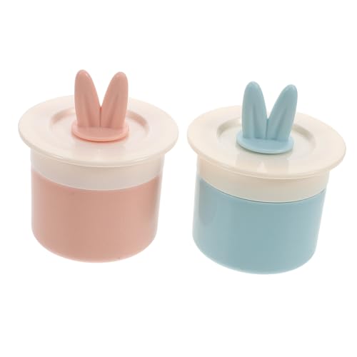 ADOCARN 2個うさぎ耳フェイスウォッシュ泡立て器 カップ型ボトル かわいい