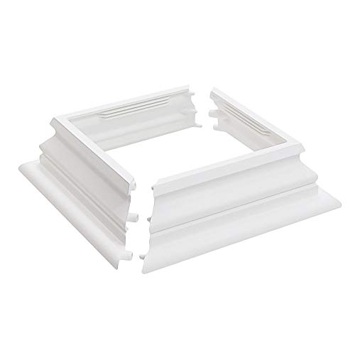 White Vinyl Federation Post Skirt 6 Inch x 6 Inch | Vinyl Post Trim | Two-Piece | Railing | Will NOT Fit A Traditional 6x6 Wood Post (Single Pack)