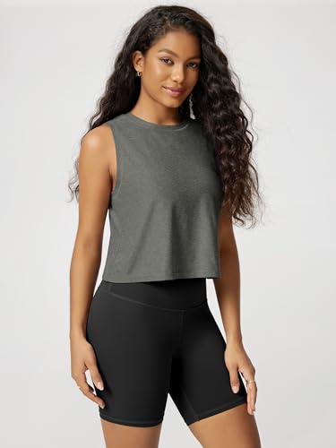 Image of ODODOS Women's Performance Tank Ultra Soft odSTRATUM Tech Sleeveless Tee Shirts High Crew Neck Pullover Top