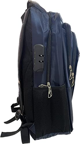 Mochila Reforçada Executiva Escola Trabalho Viagens Com Cadeado Masculino/Feminino (preto)