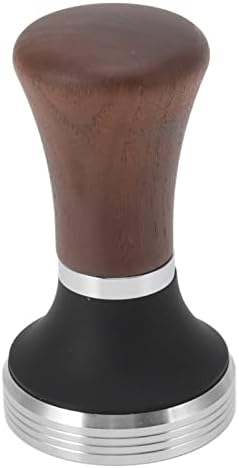 Ahgsup 51mm Coffee Press, Food Grade Stainless Steel Coffee Press with Ergonomic Polished Wood for Uniform Pressure and Consistent Extraction