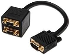 TBI ITB cmgak513001 Adaptor Cable – Black (VGA, 2 x VGA Cable Adapter, Male/Female, Gold)