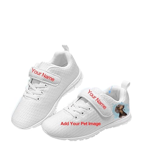 Custom Shoes with Animal Picture Name Kids Personalized Tennis Shoes