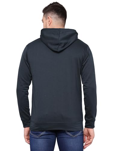 Image of TQH Men's Cotton Blend Fleece Solid Hooded Neck Sweatshirt