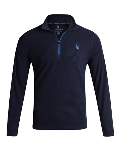Spyder Mens Quarter Zip Pullover Sweatshirt - Athletic Fleece Sweater Quarter Zip Pullover Men - Mock Neck Sweatshirt for Men