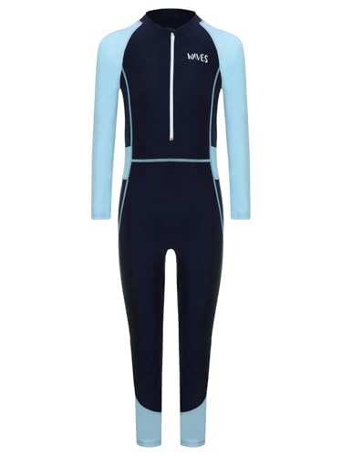 Kids Unisex One Piece Rash Guard Swimsuit Surfing Bathing Suit Long Sleeve Swimwear Jumpsuit