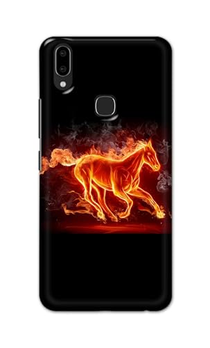 Image of PRINTFIDAA Printed Hard Back Cover Case for Vivo V9 | V9 Youth | Vivo Z1 | Vivo Y89 Back Cover (Fiery Horse) -112