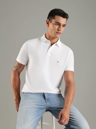Image of Solid Regular fit Cotton Polo t-Shirt