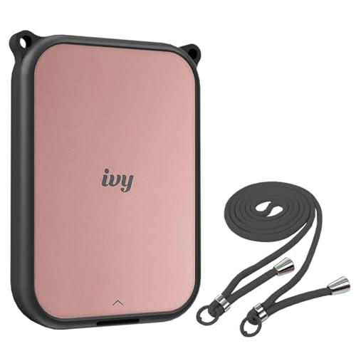 Tedubax Silicone Case for Canon Ivy 2 Mini Photo Printer with Neck Strap Lanyard- Black