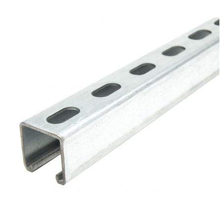 Strut Channel, 2 ft. L, Pre-Galvanzd Steel (3 Pieces)
