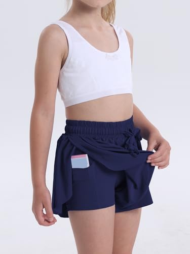 Image of Flowy Shorts for Teen Girls Athletic Running Youth Butterfly Shorts