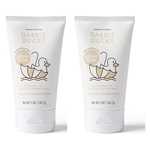 Dabble & Dollop Infant Balm - Natural Lotion for Babies, Fragrance & Essential Oil Free, 100% USA-made, Dye-Free, Tear-Free, Vegan (Set of 2) Cover