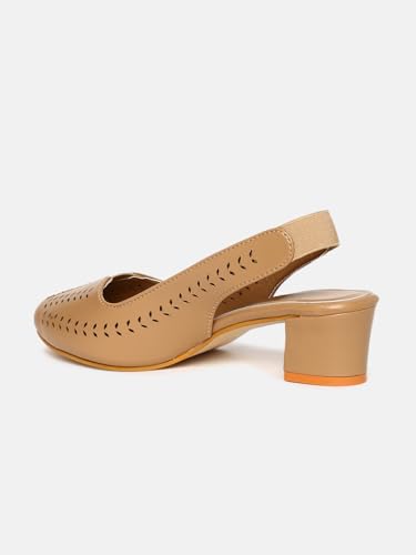 Image of Marc Loire Women Pointed Toe Block Heel Sandal for Office Wear