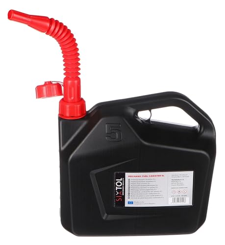 SIXTOL MECHANIC FUEL CANISTER 5L | Kunststoffkanister für Kraftstoffe | UN-zertifiziert | Flexibler Ausgießer | Benzinkanister | Reservekanister