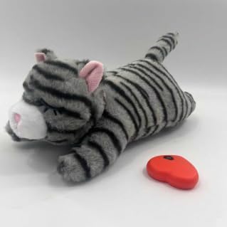 Puppy Toys with Heartbeat,Puppy Sleep Aid Toy,Small Dog Training Toys for Separation Anxiety Relief,Pets Plush Toys for Dogs Cats (Grey)