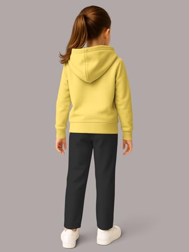 Image of HELLCAT Trendy Co-ords With Hoodie Sweatshirt and Trackpant Clothing Set for Girls.