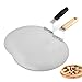 dedepeng Pierre à pizza - Pelle à pizza ronde - En acier inoxydable - Pelle de cuisson de 12 pouces - Plateau de transfert pour pizza, pain, gâteaux, tartes