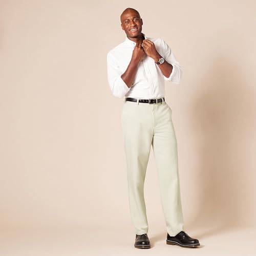 Amazon Essentials Men's Classic-Fit Expandable-Waist Flat-Front Dress Pants, Stone, 33W x 29L by Amazon Essentials - Image 7