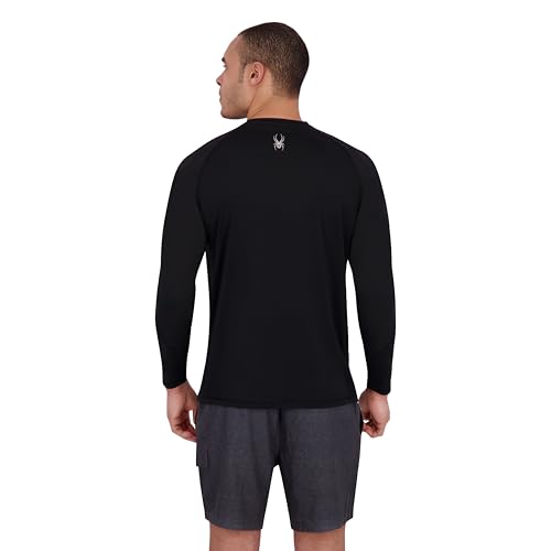 Spyder Men's Waffle Knit Long Sleeve Rashguard – UPF+, Quick-Dry, Swim Shirt, Surfing, Hiking, Workouts3