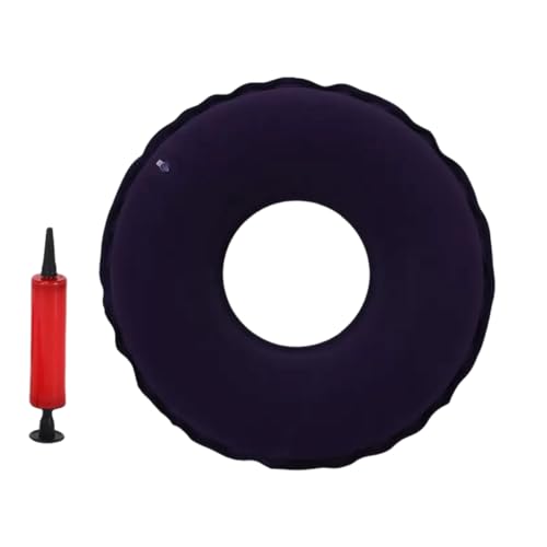 Inflatable Donut Seat Cushion, 14.96*14.96 in Round Air Cushion for Haemorrhoid and Piles Sufferers, Coccyx Pain, Post Natal and Post Surgery Pain Relief for Wheelchair, Car Seat Or Office