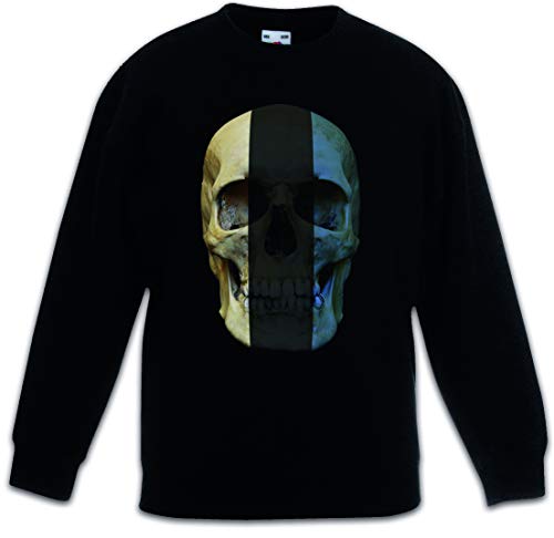 Pullover sweat-shirt enfant noir avec motif skull drapeau Estonie pour junior