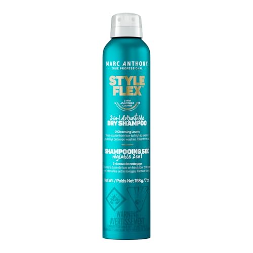 Marc Anthony Dry Shampoo for Women & Men, Style Flex 2-in-1 Adjustable Spray - 2 Cleaning Levels Dry Shampoo for Refreshed, Well-Groomed Hair Between Washes - All Hair Colors, 7 oz