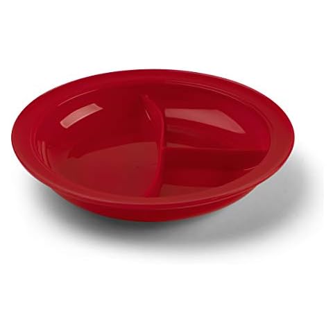 Providence Spillproof Partitioned Plate - 9" Red Cover