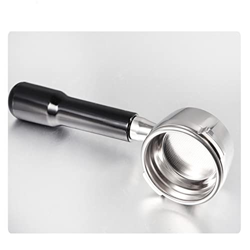 Reemplazo 58mm Café Sin-fondo Portafiltro Acero Inoxidable Cesta de Filtro con Empuñadura para Gaggia Classic Pro Café Exprés Máquina
